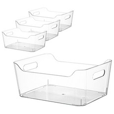 파인키 냉장고 하부장 정리 트레이 수납 바스켓, 4개