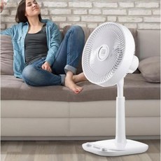 가정용 거실 사무실 14인치 저소음 서큘레이터 스탠드 유선 선풍기 화이트, 단품