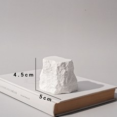 GXS拍照道具 石膏塊 仿真石塊 拍照背景, 1個, 白色4.5cm厚特小號