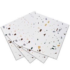 마츠리센 60cm 붙이는 대형 데코타일, 테라조 화이트, 4개