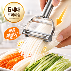 엘로온 만능채칼 양방향 스테인리스 슬라이서, 1개, 실버