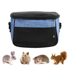 DONGKER 기니피그 여행용 캐리어 백 접이식 햄스터 나가는 숄더백 탈착식 조절 가능한 어깨끈 포함 페렛 다람쥐 친칠라 토끼용 147983, XL 9.3"x5.3"x7.1"