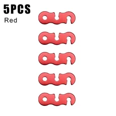 5Pcs 조정 텐트 로프 버클 S 형 텐셔너 패스너 야외 캠핑 코드 액세서리 도구, 02 Red-5PCS