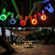 더휴즈 텐트 스트링 라이트 LED 캠핑줄걸림안전등, 블루
