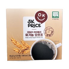 5K 유기농 오르조, 1개, 20개입, 3g