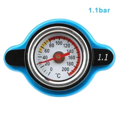 온도 게이지 0.9 1.1 1.3 바 열 라디에이터 캡 탱크 커버 교체 압력 밸런스 기능 자동차 액세서리, 02 1.1 Bar, 02 1.1 Bar