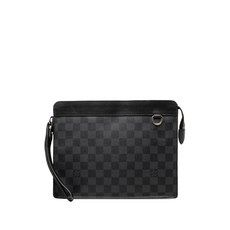 루이 비통 중고 2021-2025 다미에 그래파이트 스탠딩 파우치 클러치