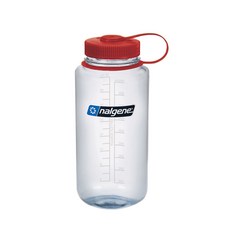 날진 트라이탄 와이드 마우스 보틀, 클리어레드캡, 1L, 1개