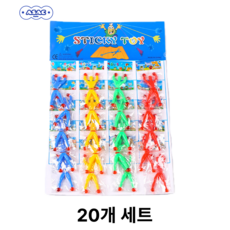 스파이더 끈끈이 찐득이 벽타기 놀이 아삭스퀘어 20p, 20개, 옐로 블루 레드 그린 20개, 옐로 블루 레드 그린