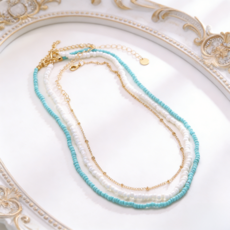 RoseAria 여성 비즈 체인 3종 허리 벨트