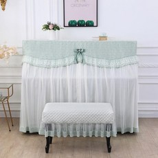 건반 피아노덮개 먼지방지 세트 방수 레이스 고급 보호 패브릭 전자건반, 피아노 커버, 1. 커피색