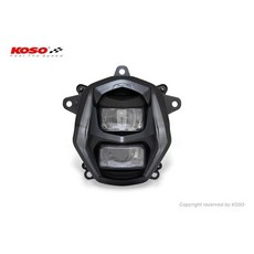 KOSO 蛇刃 車燈 頭燈 大燈 日行燈 近燈 遠燈 魚眼大燈 合法大燈 適用 SYM MMBCU 158, 1個, 蛇刃大燈組