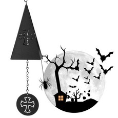 HolidayWindBells 鐵藝三角形風鈴掛件 歐式風格 復古, 十字架