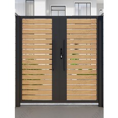 접이식대문 전원주택 펜스 휀스 자바라 대문 바리게이터 야외 별장 스타일 6/철재 플라스틱 나무 1㎡, 1개