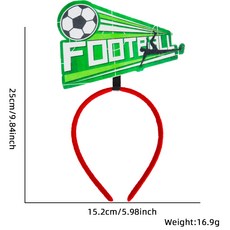 2026 미캉멕시코 월드컵 파티 장식 헤어밴드 축구 경기 응원 머리밴드 축구 팬 헤어밴드, 프리 사이즈, 역방향 축구 모델