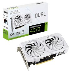 에이수스 ASUS DUAL 지포스 RTX 4070 O12G EVO OC D6X 12GB White 인텍앤컴퍼니, DUAL-RTX4070-O12G-EVO-WHITE