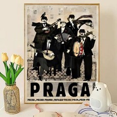 포스터 접착 아트 방수 종이 스티커 커피 하우스 벽장식, 6. Black6