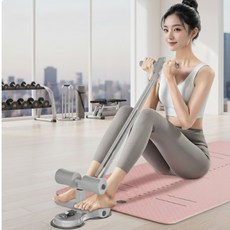 프라임픽업 뱃살운동 윗몸일으키기 실내운동 흡착식 기구, 그레이