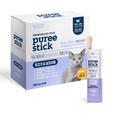 닥터케어누트 고양이 퓨레스틱 짜먹는 간식 짜먹는 영양간식 파라바이오틱스 40p, 1개, 280g, 혼합맛(닭고기/실꼬리돔)