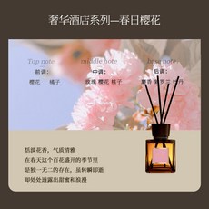 宋朝 奢華酒店系列 無火香薰 擴香瓶, 1個, 春季限定款春日櫻花,奢華酒店系列