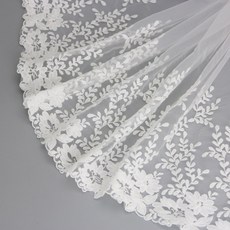(1야드/롤) 폭 30cm 망포 수용 레이스 의상 디자인 속옷에 웨딩 헤어 액세서리 제작 DIY, 1개, White
