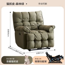 1인용 리클라이너 마사지 대형 온열 화이트가죽, P. 산림 녹색 절묘한 작은 모델 수동으로 거짓말하는