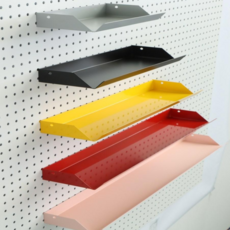 하우징디포 타공판 악세서리 원터치 이동형 슬림 선반 30cm, 블랙(원터치), 1개