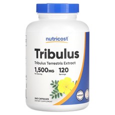 특별한효과 Nutricost 트리뷸러스 캡슐 240정(캡슐 1정당 750mg) 곧일시품절됩니다, Nutricost트리뷸러스캡슐240정캡슐1정당750mg, 1개, 240정