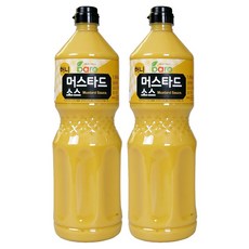 바로소스 허니머스타드소스 1.95kg (2병) 달콤 튀김 드레싱 닭강정 꼬지 샐러드, 2개
