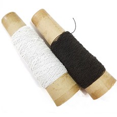 고무줄실 실고무줄 미싱실 늘어나는실 2색세트 50yard, 1세트, 혼합(블랙+화이트)