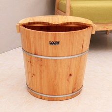 히노끼 족욕통 40높이 발욕조 나무통 발세척통 뚜껑포함, 35 키 큰 통 뚜껑, 1개