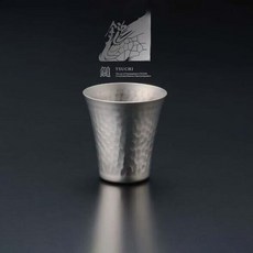 TSUCHI 日本燕三條製 鎚目紋純鈦清酒杯 SK-006 鈦金屬色, 1個