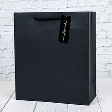 기븐 에밀리쇼핑백 중-블랙 종이가방 230x100x265mm 쇼핑백, 단품, 단품