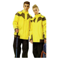達新牌 彩仕A11休閒風雨衣 登山兩件式雨衣 爬百岳旅遊釣魚專用, 黃色