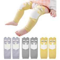 XEPST 유아 아기 다리 워머 3개 팩 귀여운 동물 패턴 롱 레그워머 무릎 양말 보호대 슬리브 레깅스 어린이 남아용 0-3세 원 사이즈 (여우) 멀티컬러. 177211