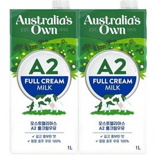 오스트렐리아스 A2 풀크림 멸균우유, 1L, 2개