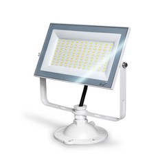 비츠온 LED 사각투광기 투광등 50W, KM 화이트바디 전구색, 1개