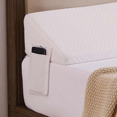 홈메이트 퀸 사이즈 60"x10"x6" 침대 웨지 베개 스토퍼 - 간격 필러(0-8") 헤드보드 삼각형 블로스터 흰색, King, White
