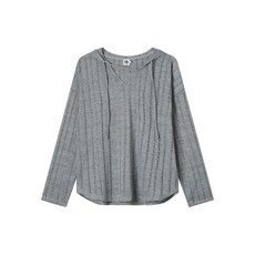 b+ab 후드 골지 니트 탑