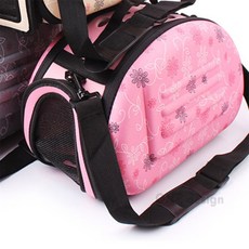 원디자인 애견 접이식케리어 핑크 강아지슬링백
