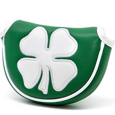 Barudan golf 퍼터 커버 하프 말렛 헤드커버 마그네틱 클럽 프로텍터 블랙 283692, green, 1개