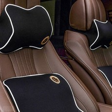 차량 메모리폼 목쿠션 차량용목베개 자동차쿠션 헤드레스트목쿠션, 목쿠션:블랙