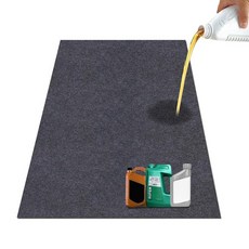 SEMPADA 오일 흘림 매트 차고 바닥 프리미엄 흡수성 패드 - 샵 표면 보호 소재 흡수 미끄럼 방지 및 방수 뒷면 자동차 수리 세탁 가능(91.4cm x 91.4cm, SEMPADA 오일 흘림 매트 차고 바닥 프리미엄 성