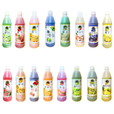 카페 음료베이스 음료원액 스무디 에이드 재료 14종 딸기 블루베리 망고 오렌지 키위 레몬 등, 1개, 835ml