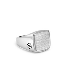 니알라야주얼리 브러시드 피니시 로고 링