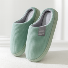 조온하루 포근한 코듀로이 방한 털 겨울 슬리퍼 실내화