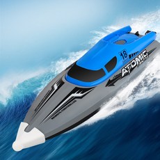 2.4G 대형 고속 로켓 수상 주행 보트 601 배 RC카 무선 조종 이중 방수, 블루, 1개