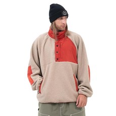 SNOWVERB 남성용 플리스 셰르파 스노우 재킷 따뜻한 스트리트웨어 스키 코트 버튼 다운 퍼지 스노우보드 재킷 카키 스몰110346