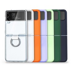 Z플립 스마트링 실리콘 하드케이스 후니케이스 ps0+2753Ai, Z플립 3 투명 방수 줄무늬, 투명 방수 줄무늬