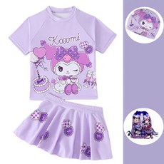 라움리에 여아 산리오 시나모롤 쿠로미 마이멜로디 키티 투피스 수영복